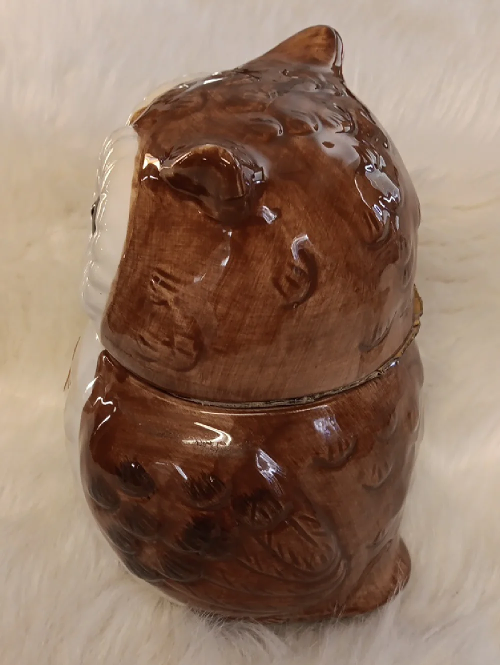 Better Homes And Gardens White and Brown Owl Cookie Jar